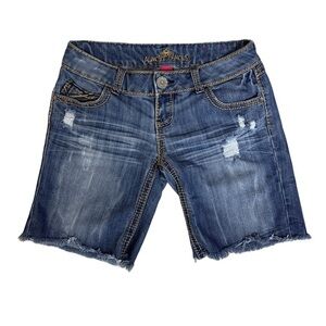 ⭐️ Almost Famous Distressed Blue Jean Shorts- size 9